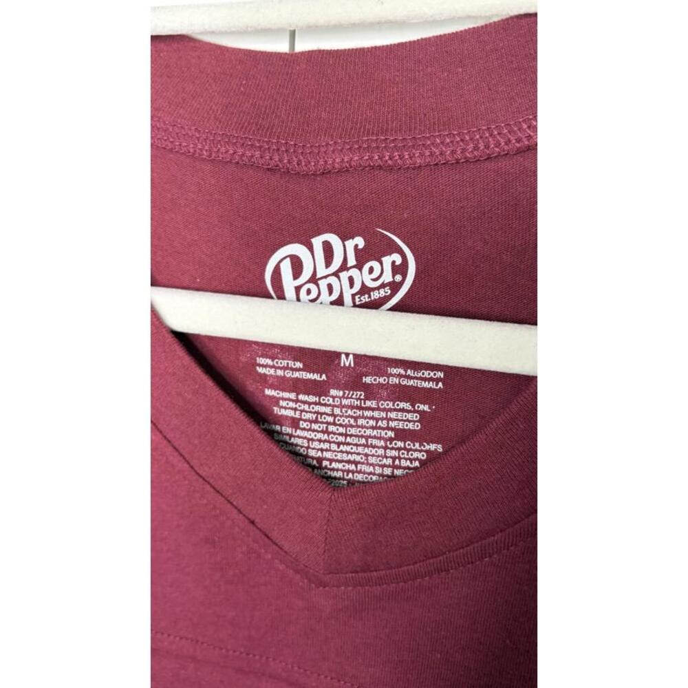 Vintage-Inspired Dr Pepper Est. 1885 Burgundy Tee Women’s - Picture 3 of 3